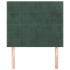 Cabeceros 2 unidades de terciopelo verde oscuro 80x5x78/88