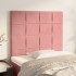 Cabeceros 2 unidades de terciopelo rosa 80x5x78/88