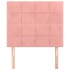Cabeceros 2 unidades de terciopelo rosa 80x5x78/88