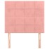 Cabeceros 2 unidades de terciopelo rosa 90x5x78/88