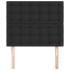 Cabeceros 2 unidades de cuero sintético negro 100x5x78/88