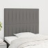 Cabeceros 2 unidades de tela gris oscuro 90x5x78/88