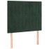 Cabeceros 2 unidades de terciopelo verde oscuro 80x5x78/88