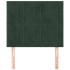 Cabeceros 2 unidades de terciopelo verde oscuro 80x5x78/88