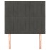 Cabeceros 2 unidades de terciopelo gris oscuro 80x5x78/88