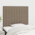 Cabeceros 2 unidades de tela gris taupe 100x5x78/88