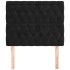 Cabeceros 2 unidades de terciopelo negro 90x7x78/88