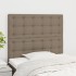 Cabeceros 2 unidades de tela gris taupe 90x5x78/88