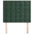Cabeceros 2 unidades de terciopelo verde oscuro 80x5x78/88