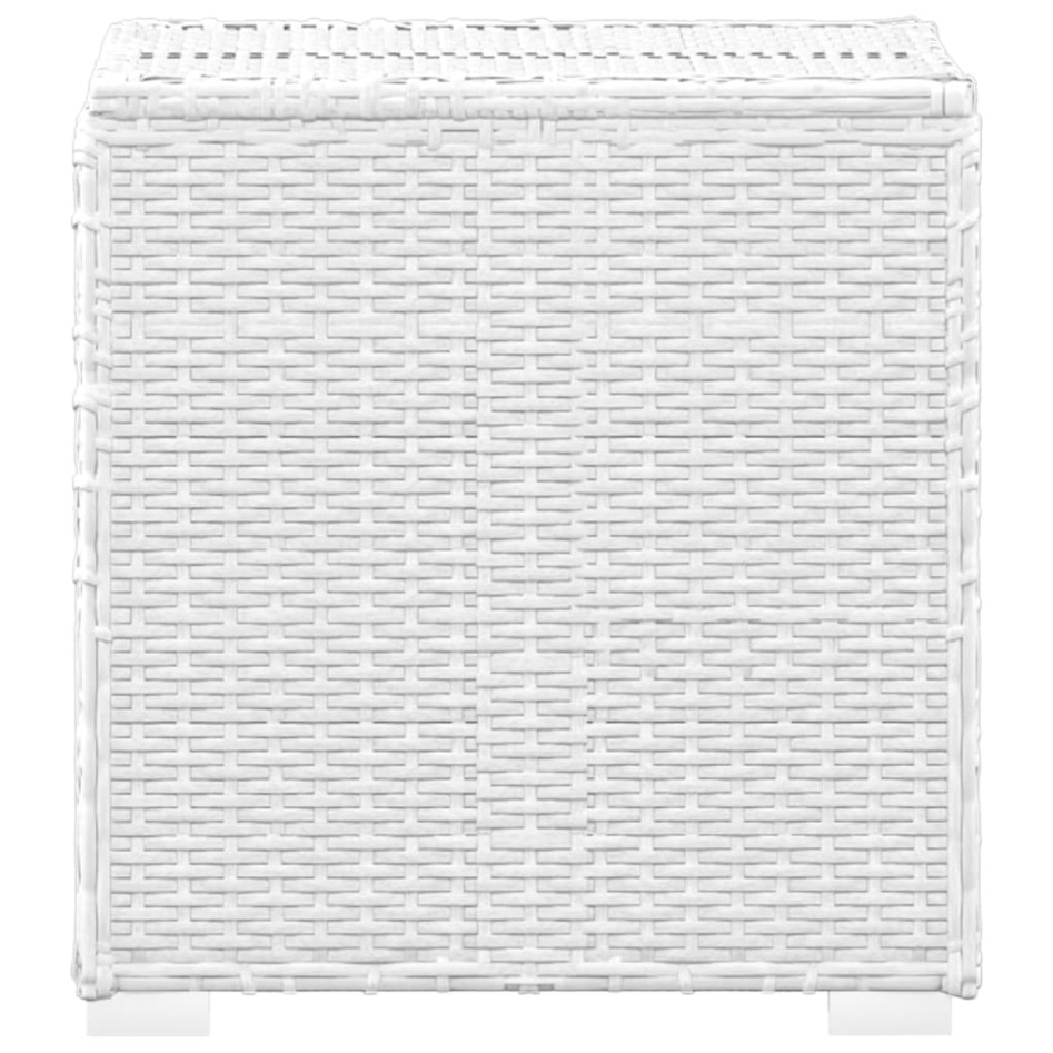 Tumbona de jardín con cojín y mesita ratán sintético