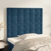 Cabeceros 2 unidades de terciopelo azul oscuro 80x5x78/88 cm
