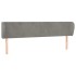 Cabecero de terciopelo gris claro 163x23x78/88