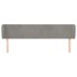 Cabecero de terciopelo gris claro 163x23x78/88