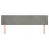 Cabecero de terciopelo gris claro 183x23x78/88