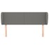 Cabecero de tela gris oscuro 147x23x78/88