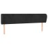 Cabecero de terciopelo negro 203x23x78/88