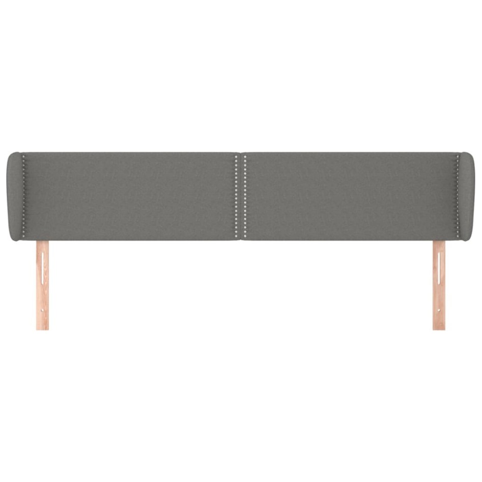 Cabecero de tela gris oscuro 203x23x78/88