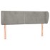 Cabecero de terciopelo gris claro 147x23x78/88