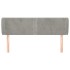 Cabecero de terciopelo gris claro 147x23x78/88