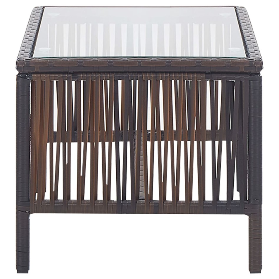 Set muebles de jardín 4 piezas y cojines ratán sintético