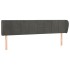Cabecero de terciopelo gris oscuro 203x23x78/88