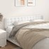 Cabecero de cuero sintético blanco 203x23x78/88