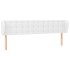 Cabecero de cuero sintético blanco 203x23x78/88