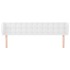 Cabecero de cuero sintético blanco 203x23x78/88