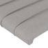 Cabecero de tela gris claro 83x23x78/88