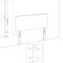 Cabecero de tela gris claro 83x23x78/88