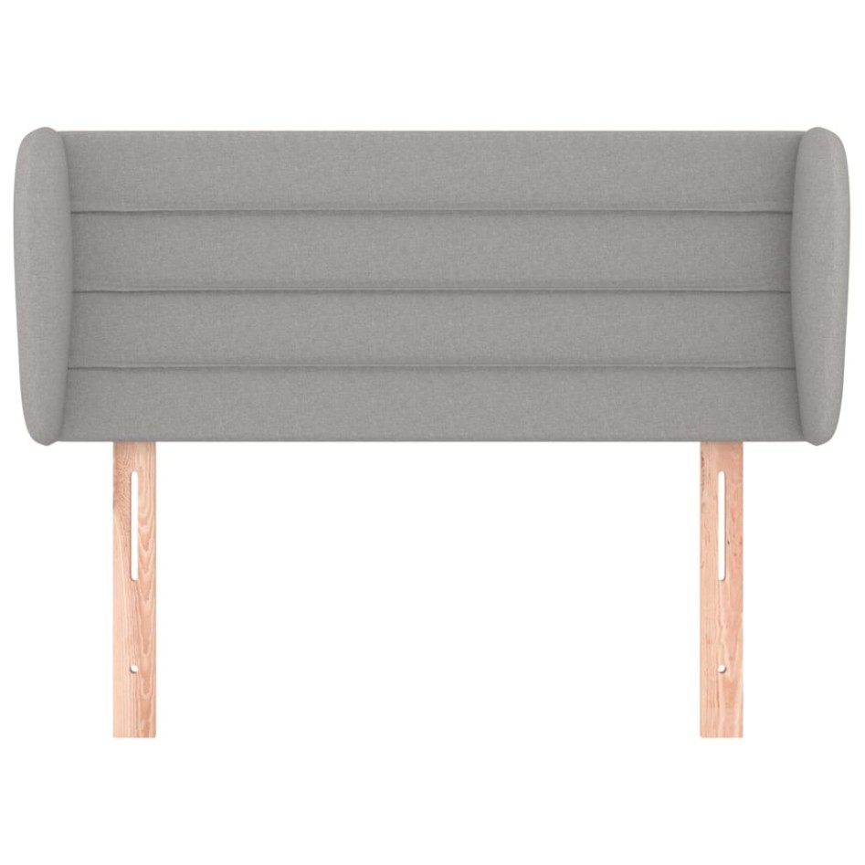 Cabecero de tela gris claro 93x23x78/88