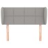 Cabecero de tela gris claro 103x23x78/88