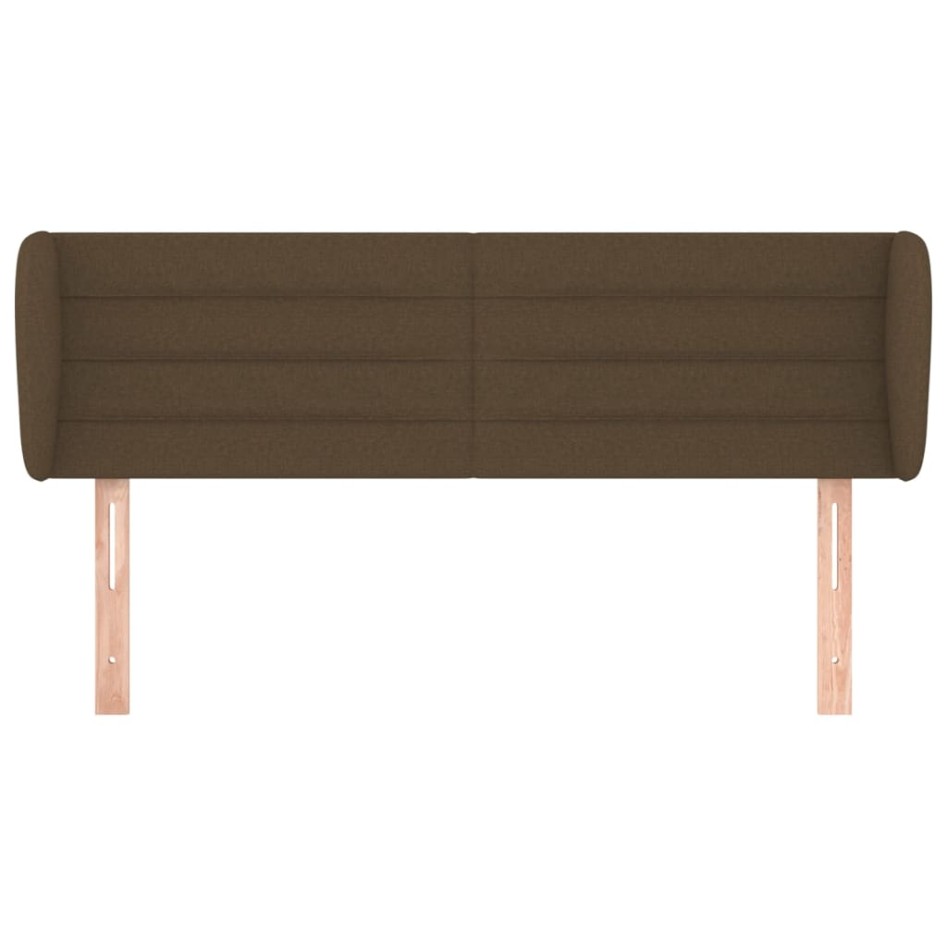 Cabecero de tela gris oscuro 147x23x78/88