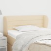 Cabecero de tela color crema 103x23x78/88 cm