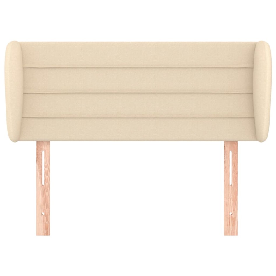 Cabecero de tela color crema 103x23x78/88