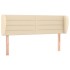 Cabecero de tela color crema 147x23x78/88