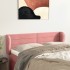 Cabecero de terciopelo rosa 147x23x78/88