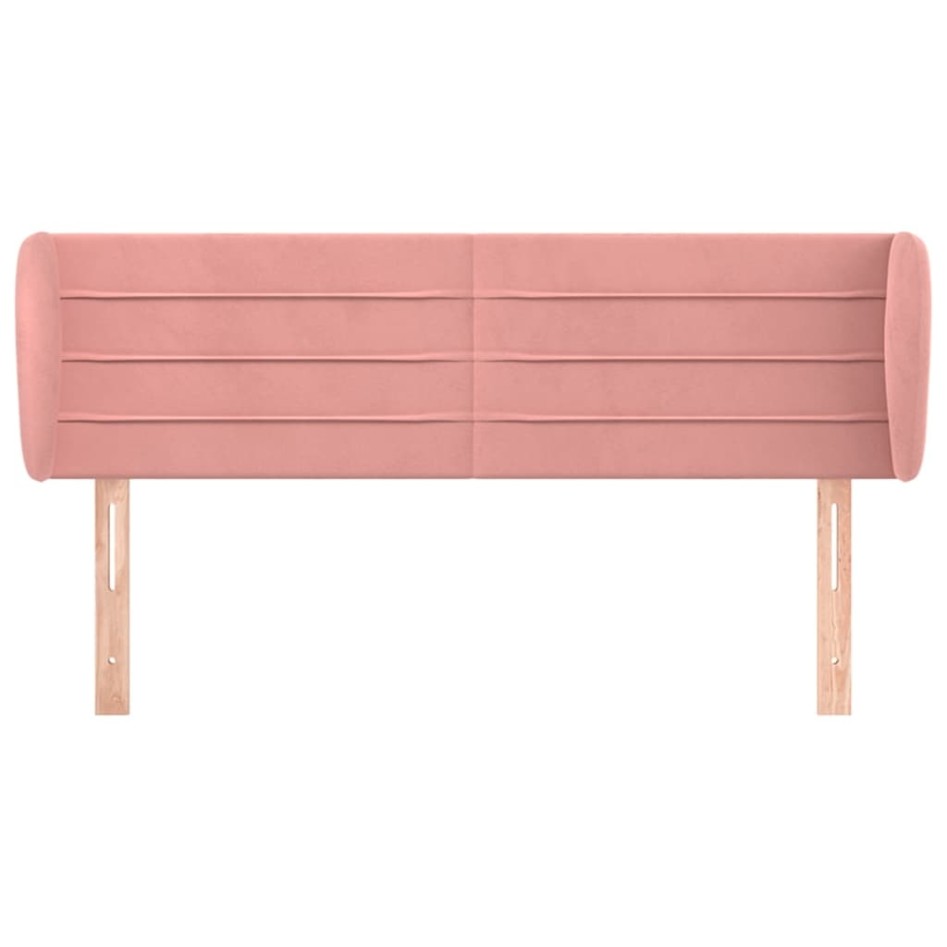 Cabecero de terciopelo rosa 147x23x78/88