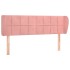Cabecero de terciopelo rosa 147x23x78/88