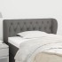 Cabecero de tela gris oscuro 103x23x78/88