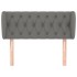 Cabecero de tela gris oscuro 103x23x78/88