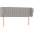 Cabecero de tela gris claro 147x23x78/88