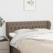 Cabecero de tela gris taupe 163x23x78/88 cm