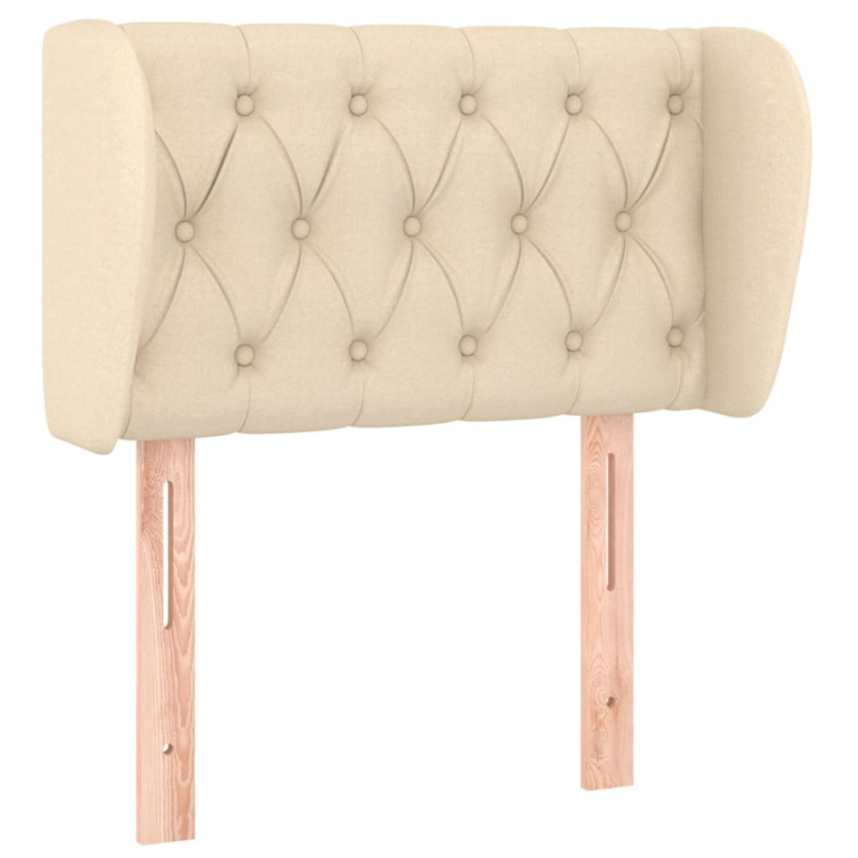 Cabecero de tela color crema 83x23x78/88