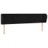 Cabecero de terciopelo negro 203x23x78/88