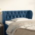 Cabecero de terciopelo azul oscuro 93x23x78/88