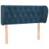 Cabecero de terciopelo azul oscuro 93x23x78/88