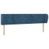 Cabecero de terciopelo azul oscuro 203x23x78/88