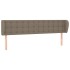 Cabecero de tela gris taupe 163x23x78/88