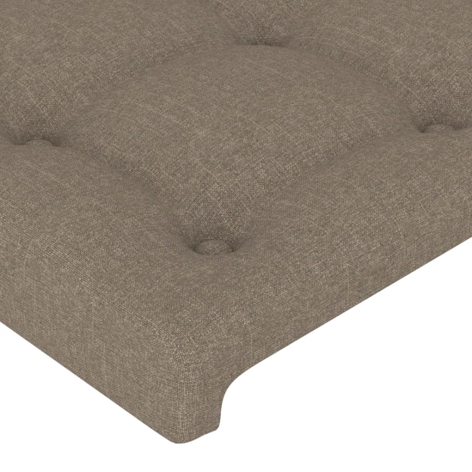 Cabecero de tela gris taupe 163x23x78/88